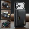 Luxury Detachable Magnetic Leather Phone Wallet Case Stand For iPhone 17 Air 16 15 Plus 13 12 Pro Max Samsung S26 S25 S24 Ultra Google Card Slot Cover