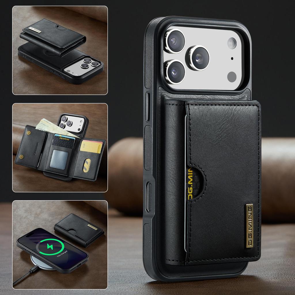 Luxury Detachable Magnetic Leather Phone Wallet Case Stand For iPhone 17 Air 16 15 Plus 13 12 Pro Max Samsung S26 S25 S24 Ultra Google Card Slot Cover