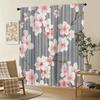 Piece Cherry Blossom Pattern Curtains Polyester Fabric Suitable Bedroom Living Room Decoration Curtain Made Of Washable Area Ready