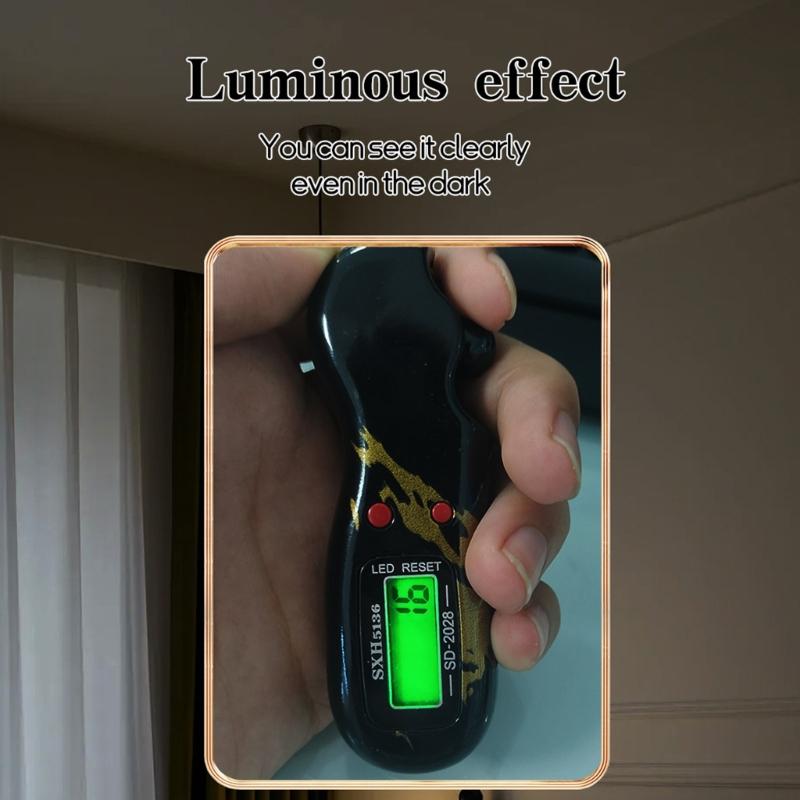 Handheld Electrical Finger Counter Digital Counter Prayer Decompression Toy With Light Suitable for Peaceful Environment