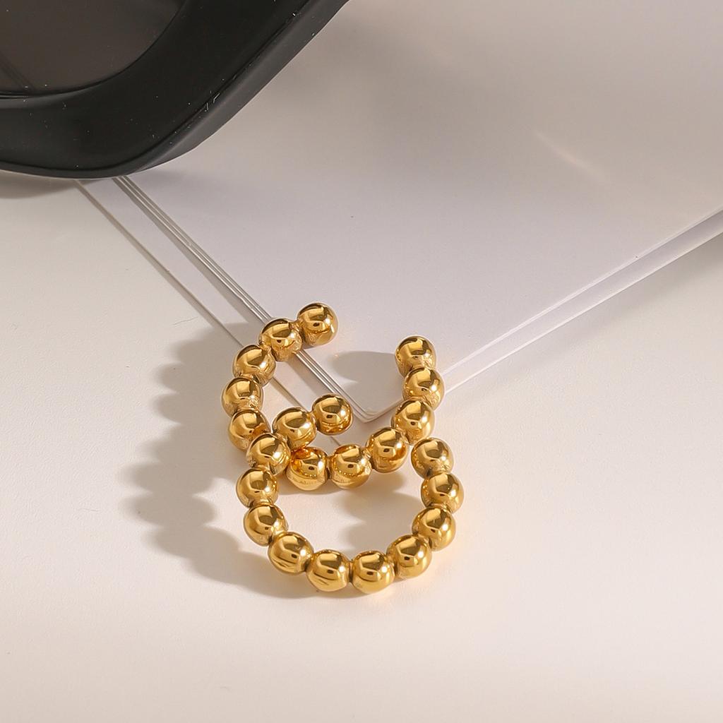  Stainless Steel Geometric U-Shape Ear Clip Waterproof Texture Adjustable Ear Bone Minimalist Jewelry