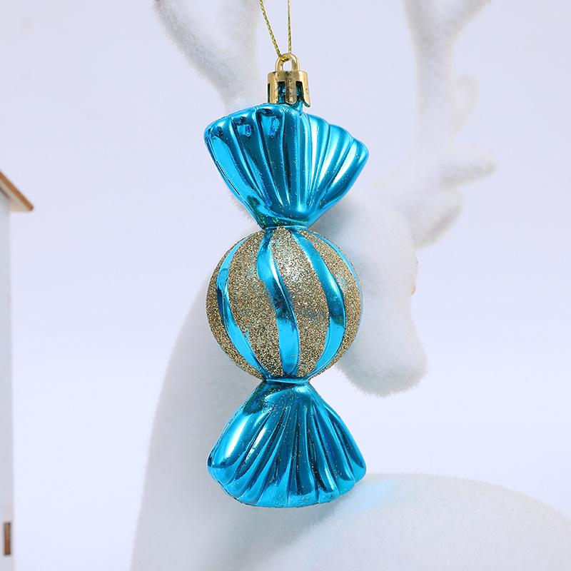 Electroplated Plastic Christmas Tree Candy Ornaments