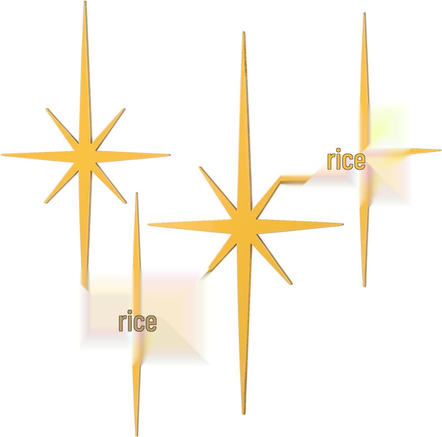 

Cast Iron Meteor Star Wall Hanging with Pointed Tip 7.87 ×4.3 (20g) золотий