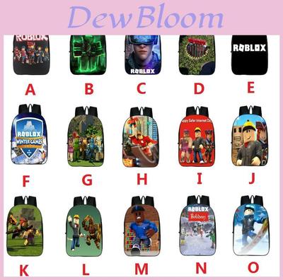 Roblox Pattern Kids School Backpack With Large Capacity And Durable Polyester Material