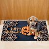 Halloween Theme Carpet Pumpkin Spider Web Floor Mat Kitchen Carpet Door Mat Washable Dirt-Resistant Carpet Outdoor Carpet