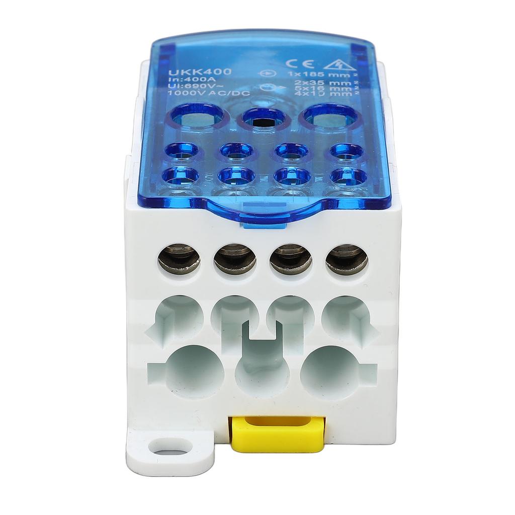 Terminal Block Junction Box DIN Rail Main Line Universal Power Distribution 690V 400A Blue