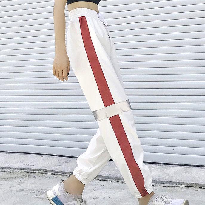 Women Sports Pants Gym Casual Pants Black White Running Pants Loose Comfortable Breathable Outdoor Athletic Pants For Girls Pant