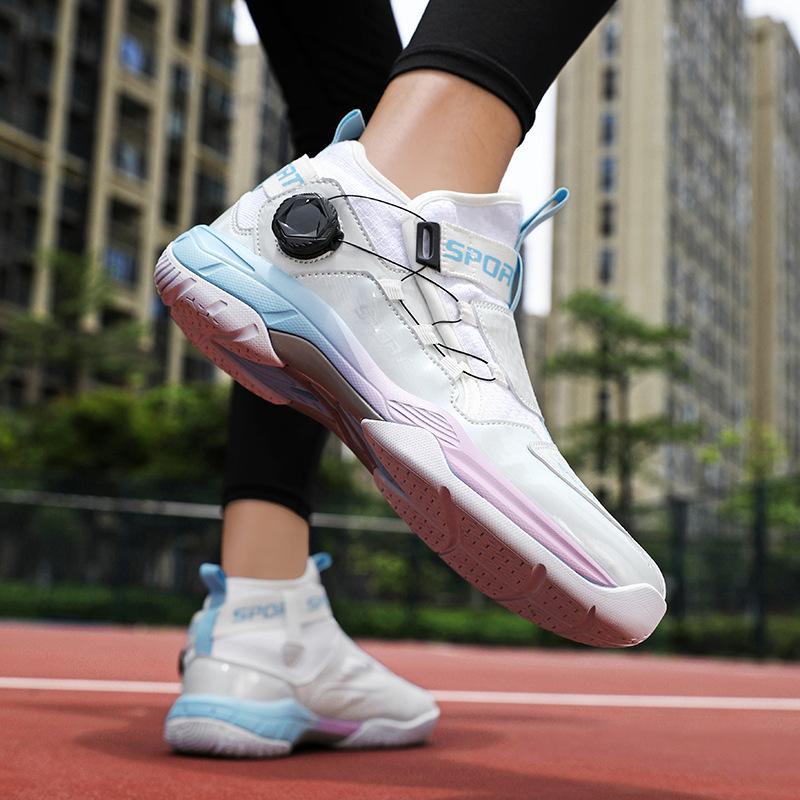 Women's shock absorption training shoes wear-resistant breathable competition non-slip tennis shoes badminton shoes men's summer lightweight the same