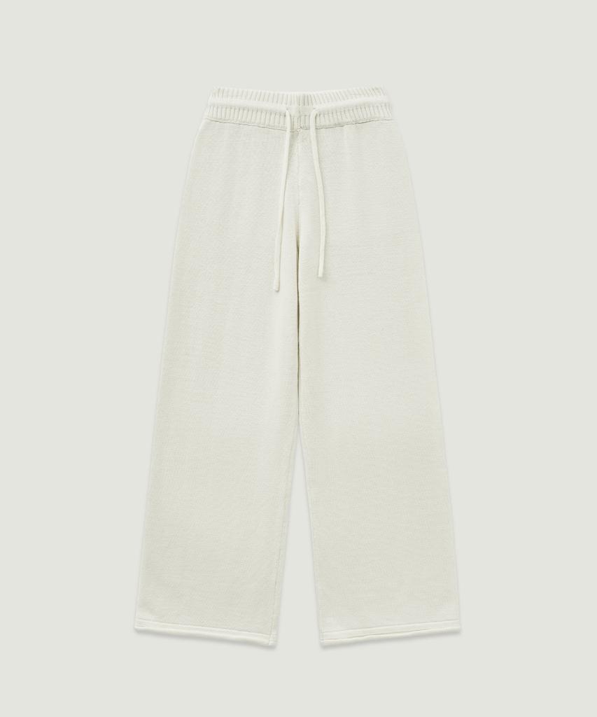 LMOOD WOMEN Pinter Wool Cotton Knit Wide Pants (2 Colors)