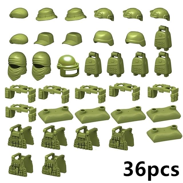 DIY Accessories Swat Weapon Soldier Guns Fence Ghillie Suits bricks WW2 Army MOC Parts Building Block Military Scene Series Toy