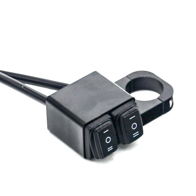 

LMoDri водонепроницаемый мотоцикл ATV 22 мм руль с двойным управлением, кнопка включения-выключения-включения, фара, аварийный тормоз, противотуманная фара C