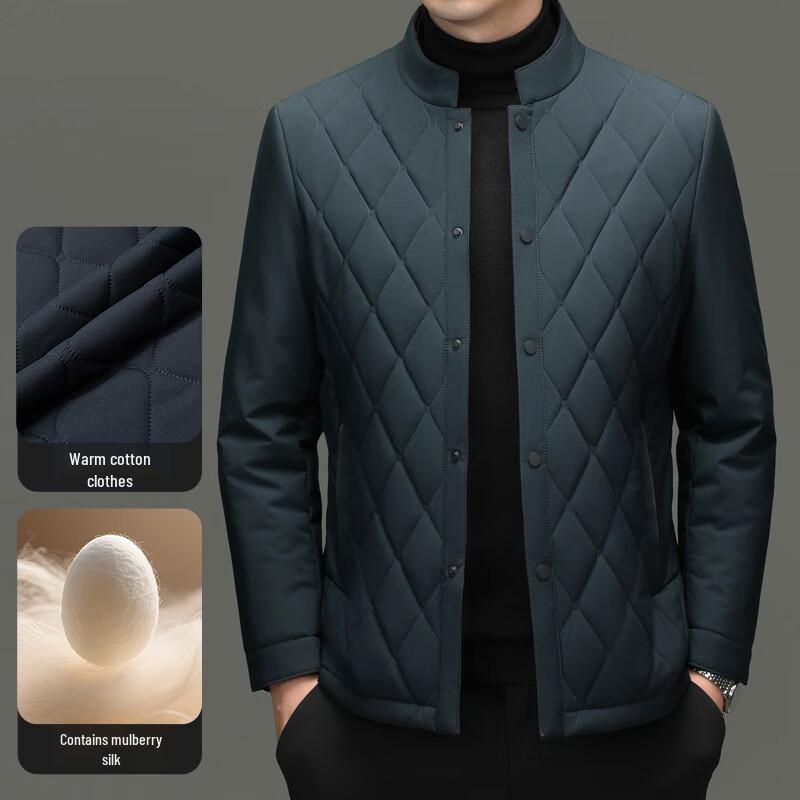 

ROMON Men s Mulberry Silk Blend Winter Padded Jacket LMNX6681 XL 180