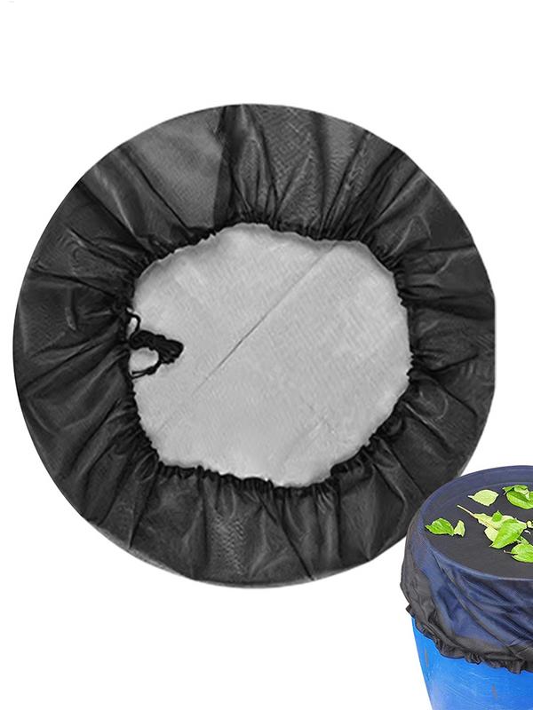Rainwater Collector Net Cover Adjustable Drawstring Water Bucket Filter Net Anti-insect Garden Rainwater Netting Garden Supplies