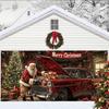 1 Piece Holiday Santa Car Repair Garage Door Cloth Strip - Durable 2D Graphic Printing