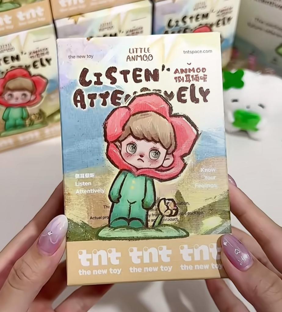 In Stock Genuine Tntspace Amo Anmoo Listen Series  Cute Animation Desktop Handmade Ornaments Doll Kawaii  Toys