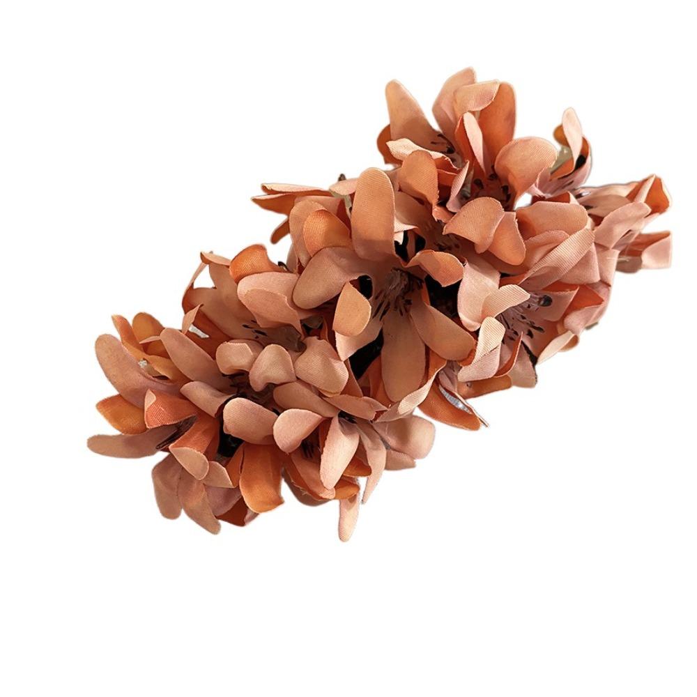 Colorful Flower Hairpin Cloth Ponytail Holder Elegant Hanfu Hair Clip  Summer Accessories