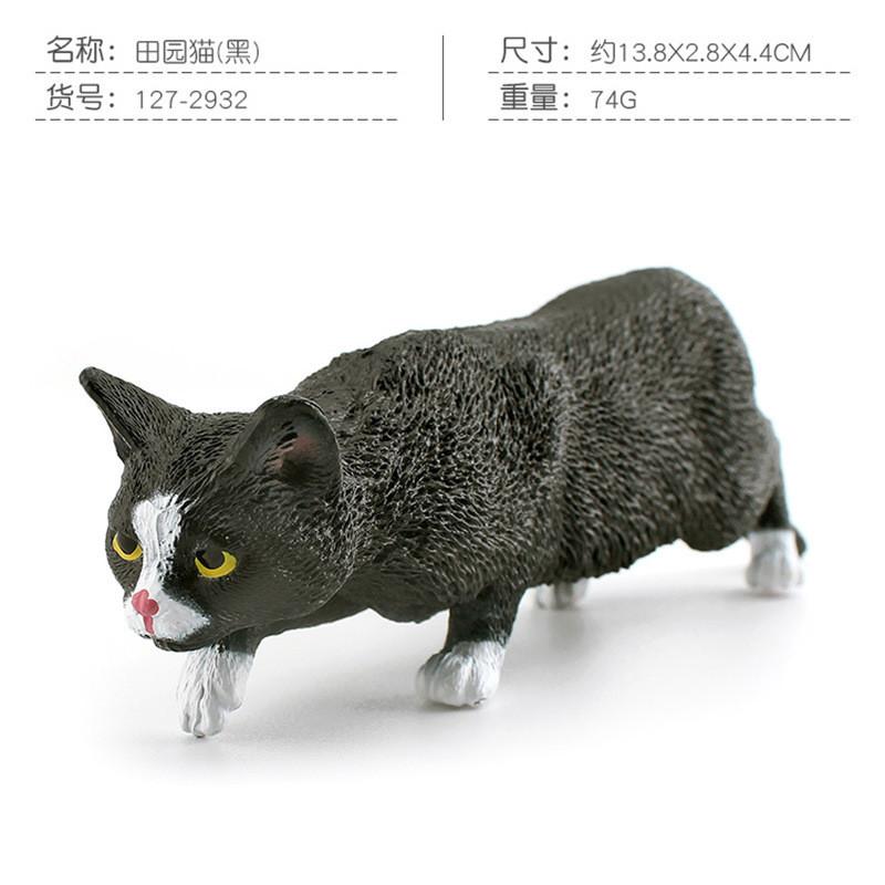 Exquisite Plastic Cat Model Figurine Short Hair And Persian Cat Home Display