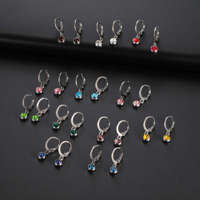Birthstone Earrings Hoop Earrings Girl Women Stainless Steel Jewelry Family Friend Birthday Valentine's Day Gifts 2025 Trend