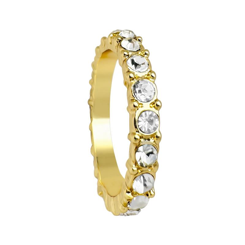 Wind set diamond ring row diamond niche ring noble jewelry