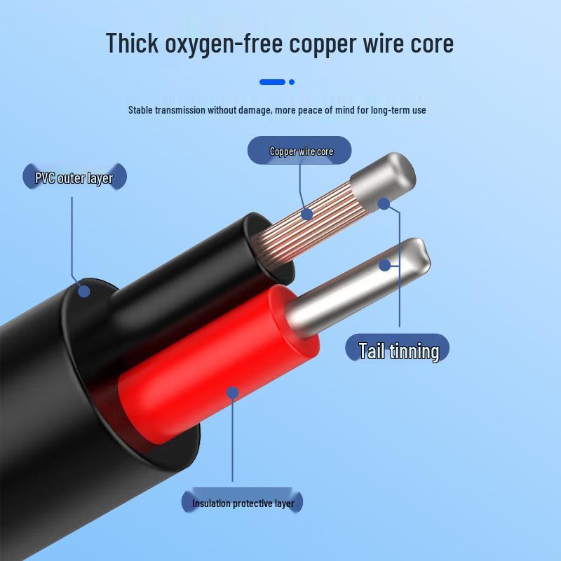 DC5521/5525 Male-Female Connector Power Extension Cord with Round Head Charging Cable