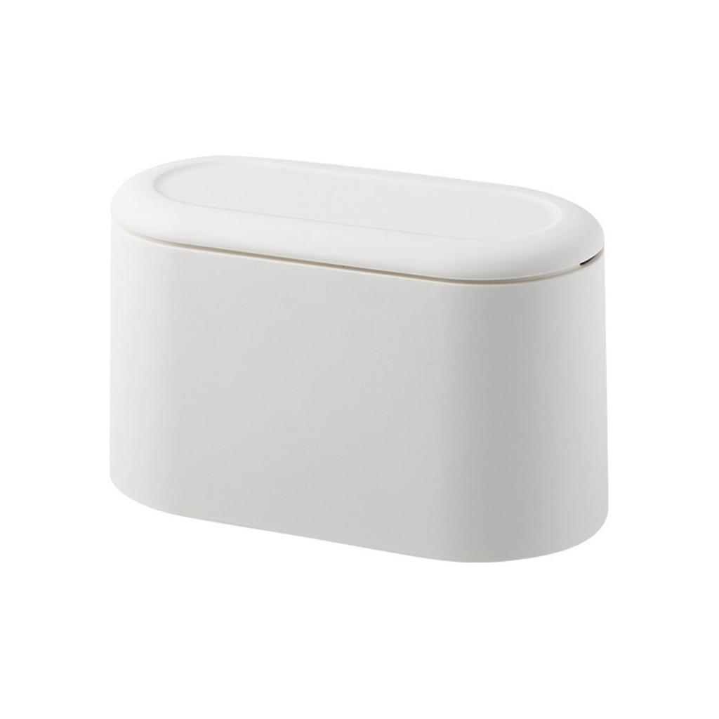 Living Room Desktop Creative Mini with Lid Waste Basket Storage Organizer Trash Can Garbage Bin