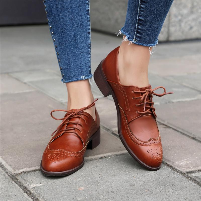 Meotina Papuci de damă cu vârf rotund, cu toc mijlociu, cu șireturi, design concis, pantofi casual de modă pentru femei, primăvară, toamnă, negru, alb 46