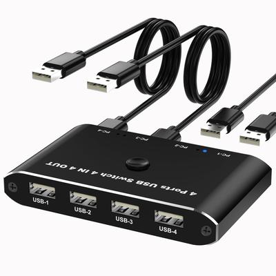 USB 4 4 USB Switcher for 4 Use 1 Printer with 4 4 1 Keyboard USB USB PC 4 Compatible with 4 USB Cables Japanese Instruction Manual Included Switcher,