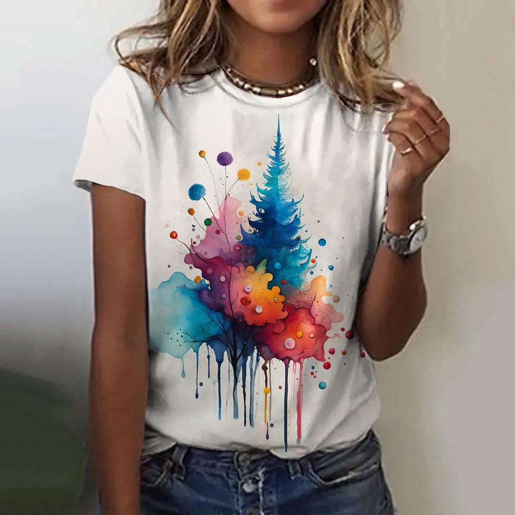 New Floral Flower Gradient 3D Print Women's T-Shirts Women Casual Short Sleeve T Shirt Harajuku O-Neck Tees Tops Female Clothing