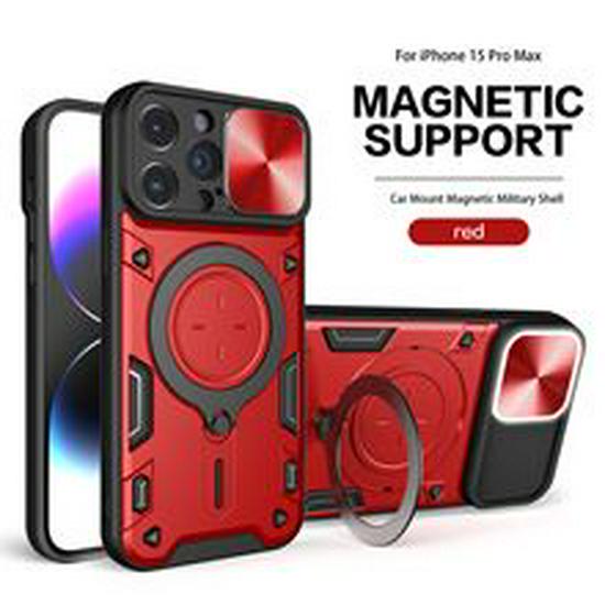 iPhone 17 Magnetic Shockproof Rotating Stand Case