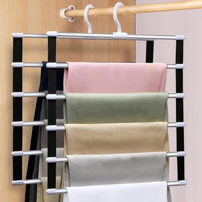 1 organizador y almacenamiento de armario, perchas para pantalones, sistema organizador de armario que ahorra espacio, pantalones vaqueros de almacenamiento y organización de armario de aleación de Al