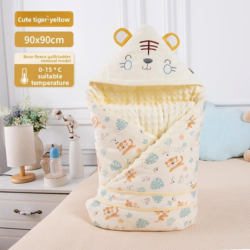 Baby Doudou fleece quilt autumn and winter quilt pure cotton, go out and wrap the towel can be removed, thickened small quilt