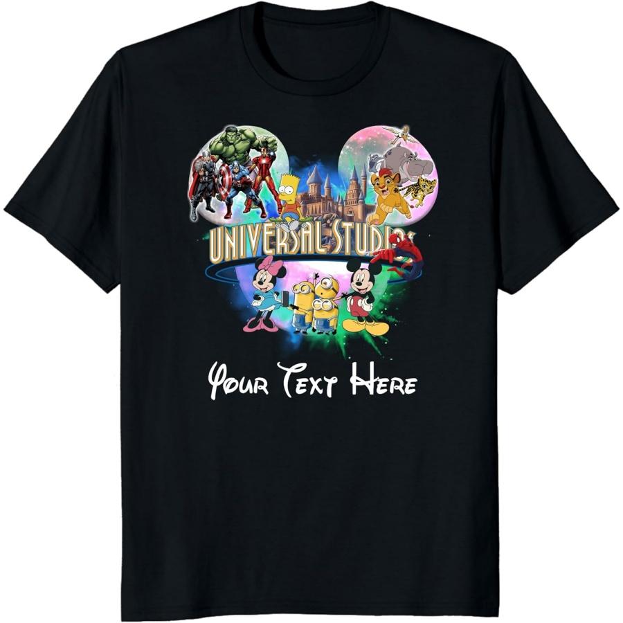 Personalized Family Matching Vacation T-Shirt, Customizable Text Travel Shirts, Mickey Minnie Friends Outfits, Group Trip Tee XXXXXL разноцветный