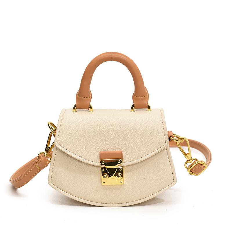 Adorable Mini Shoulder Bag For Kids Featuring Trendy Geometric Design And Stylish Colors