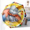 Dumbo,Elephant,Circus Fashion Umbrella, Automatic Opening and Closing Cartoon Design, Iron Ribs and Handle, 8 Ribs, Suitable for All Occasio
