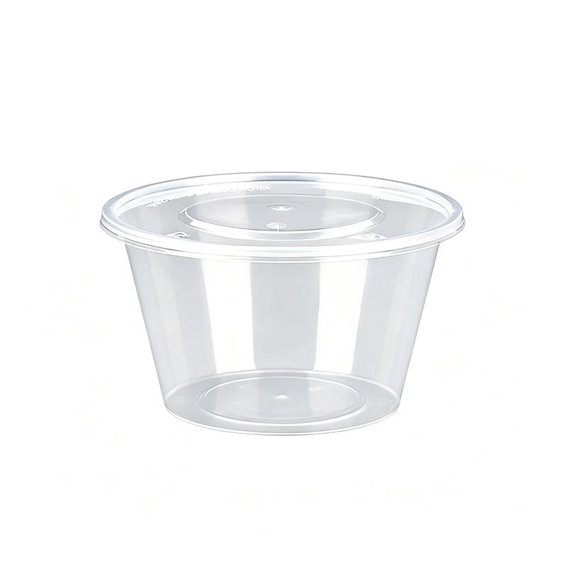 750ml Round Disposable Takeout Box - Microwaveable & Refrigerable Fast Food Bowl
