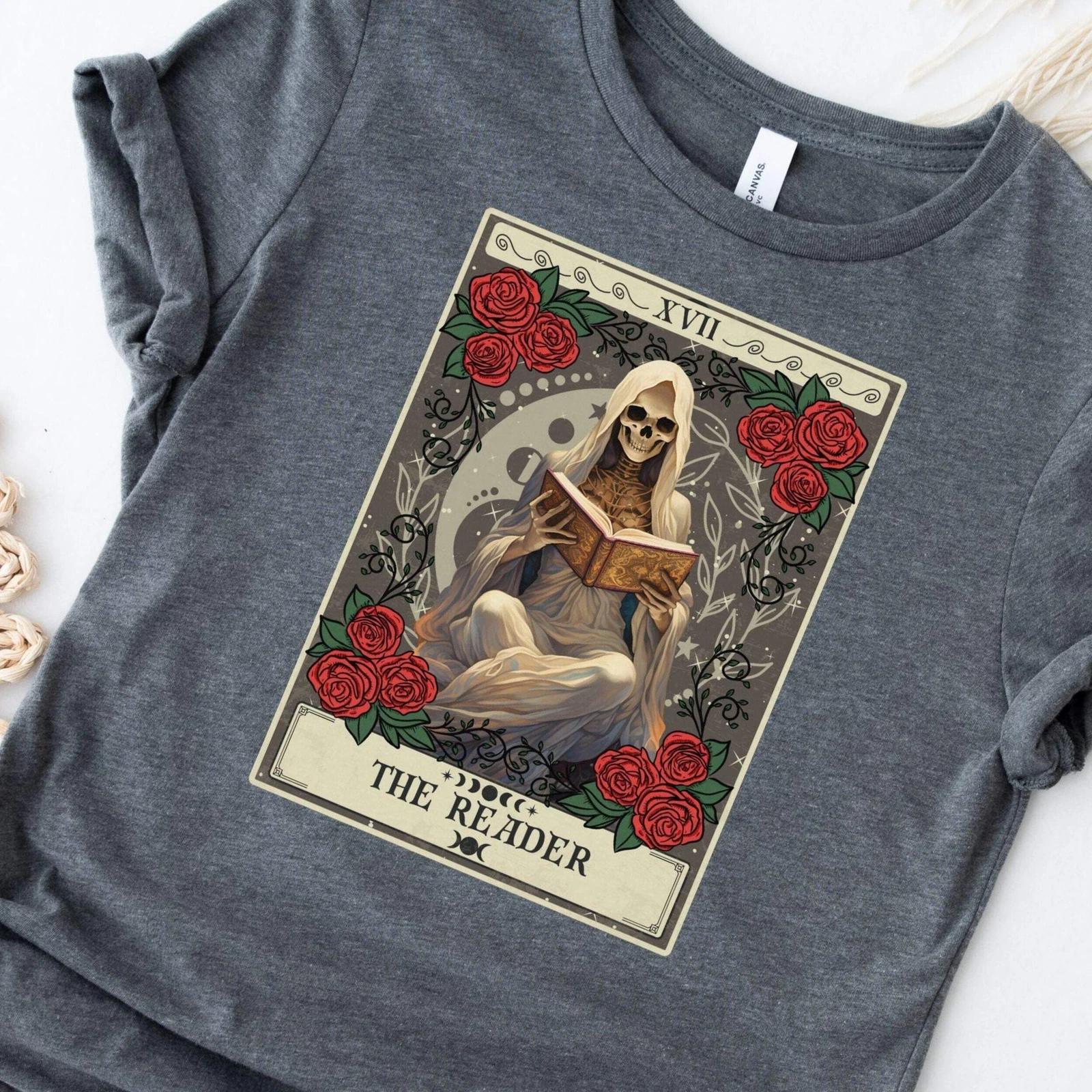The Reader Tarot Card Shirt, Book Lover S