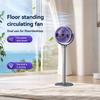 Ventilatore Circolatore d'Aria Moderno 3-in-1 5 Velocità 4 Altezze Silenzioso Portatile Ventilatore a Pedistallo USB-C per Casa Camera da Letto Ufficio Camper Campeggio