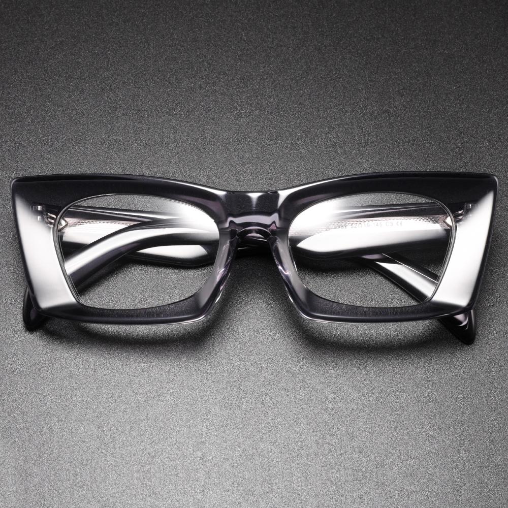 Handmade Retro Glasses Frame for Men Women Super Thick Trendy Eyeglasses High-end Quality Acetate Vintage Full Rim Eyewear
