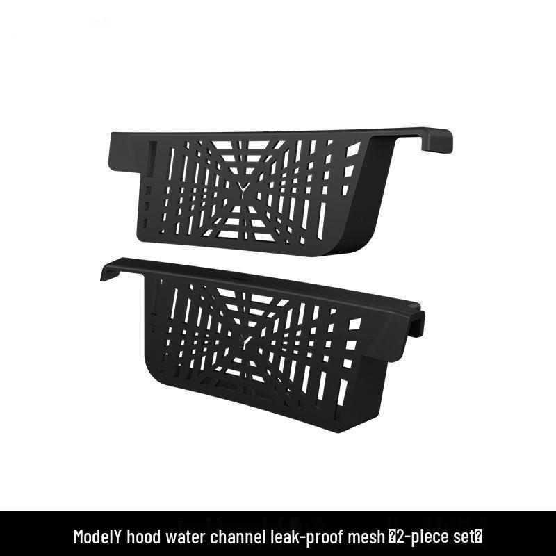 Tesla Model Y/3 Front Engine Anti-Clog Cover: Refreshed Water Channel Leaf Blocker