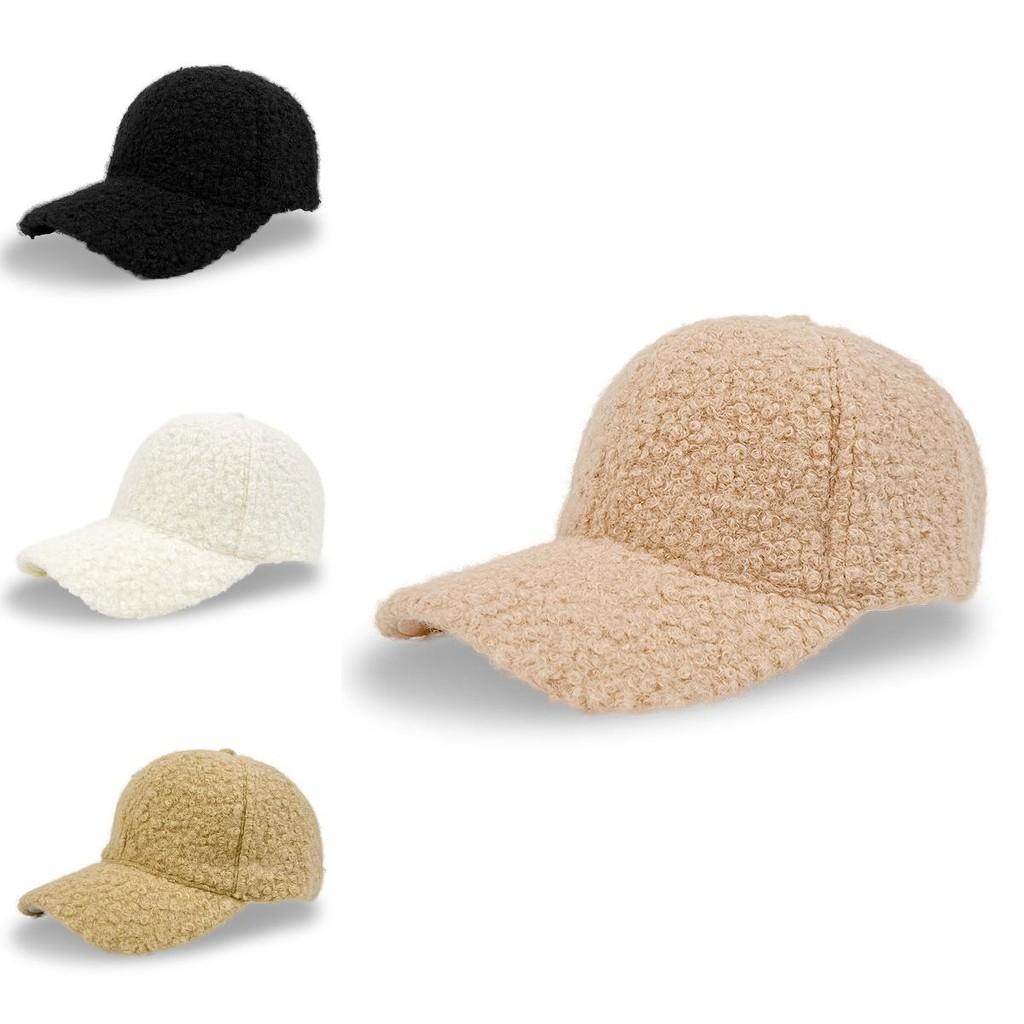 Color Plush Solid Baseball Cap Warm Winter Outdoor Hat Fashion Breathable Gift