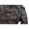 Chinese Size Vintage Motorcycle Jacket Men Genuine Leather Jackets 100% Cowhide Leather Coat Winter Biker Jacket Moto Clothing