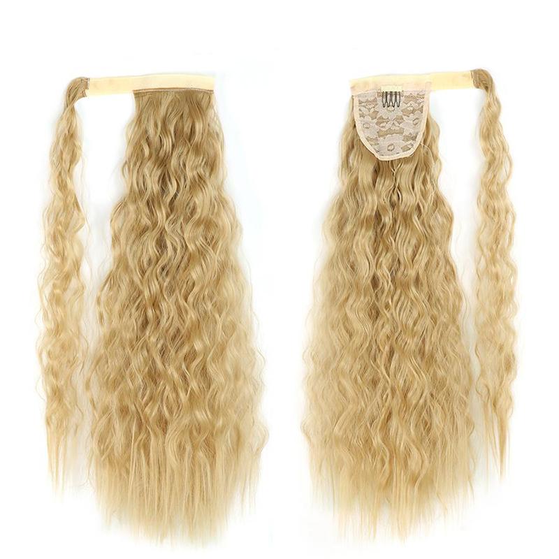 LISI HAIR Naturalnie falowane długie włosy syntetyczne przeszczepiane damskie kucyki doczepiane kucyk