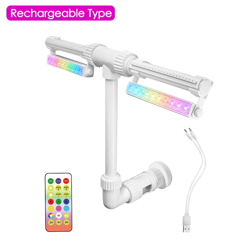 

Перезаряжаемый фонтан для бассейна с двойным распылением, водопадный разбрызгиватель с RGB светодиодной лампой для надземных и заглубленных бассейнов, ночник для ограждения бассейна