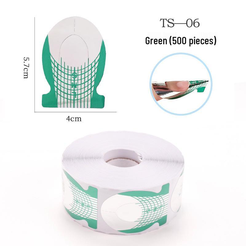 100-Piece French Light Therapy Nail Extension Forms: Butterfly & Horseshoe Designs
