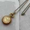 Used CITIZEN Pocket Watch 17 JEWELS Gold Color Antique Style