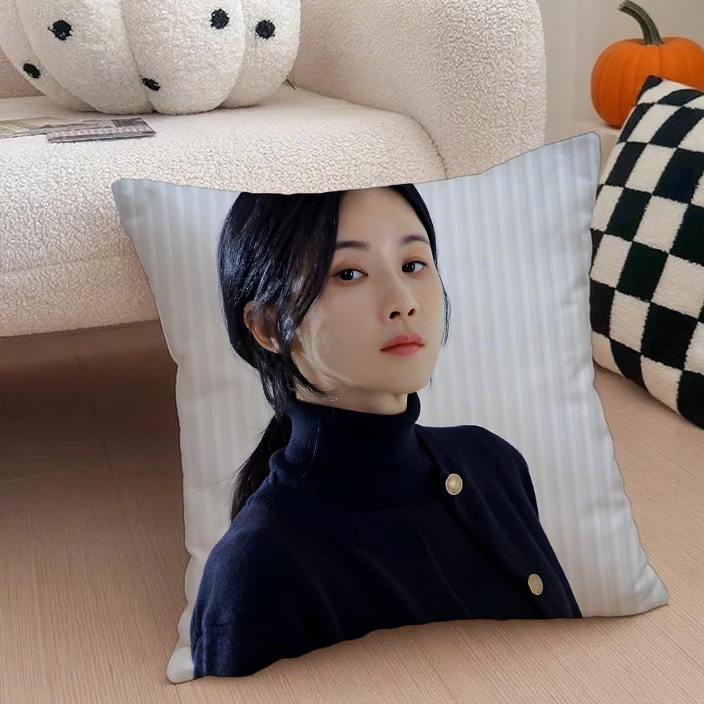 Actor Elegant LLee Bo Young Cushion Cover Throw Pillow Cover Hidden Button Durable Polyester Chair Cushion