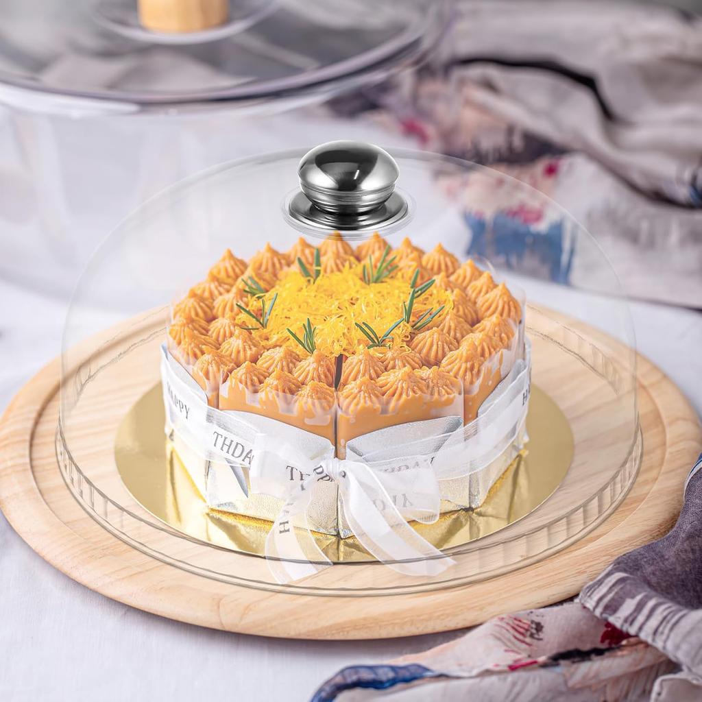 Clear Cake Dome Cover: Cake Stand Cover Food Plate Lid Clear Cloche Bell Cover Cake Dome Round Display Cake Plate Serving Platter Punch Bowl Food