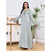 Magic Queen Middle East Cross-Border Dubai Women's Robe New Arrival Beaded Elegant Silm Belt Dress Dress
