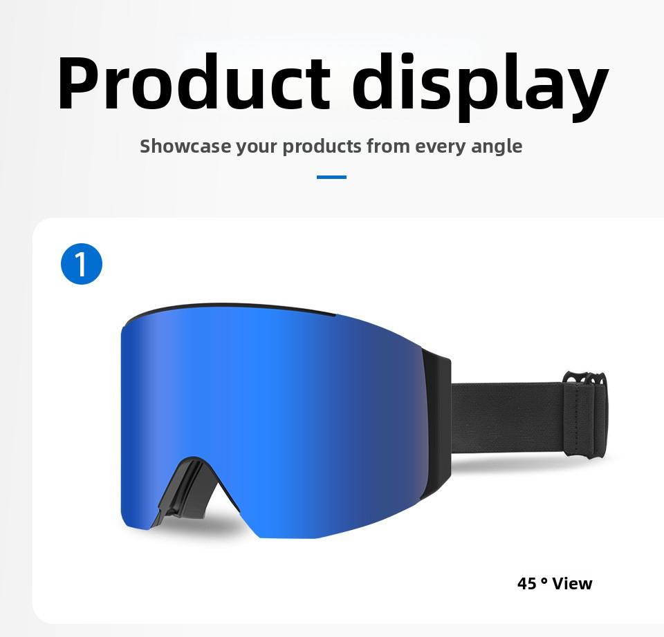 Ski Goggles Protective Glasses Breathable HD Anti-fog Waterproof Windproof Magnetic Attraction Unisex Snow Equipment