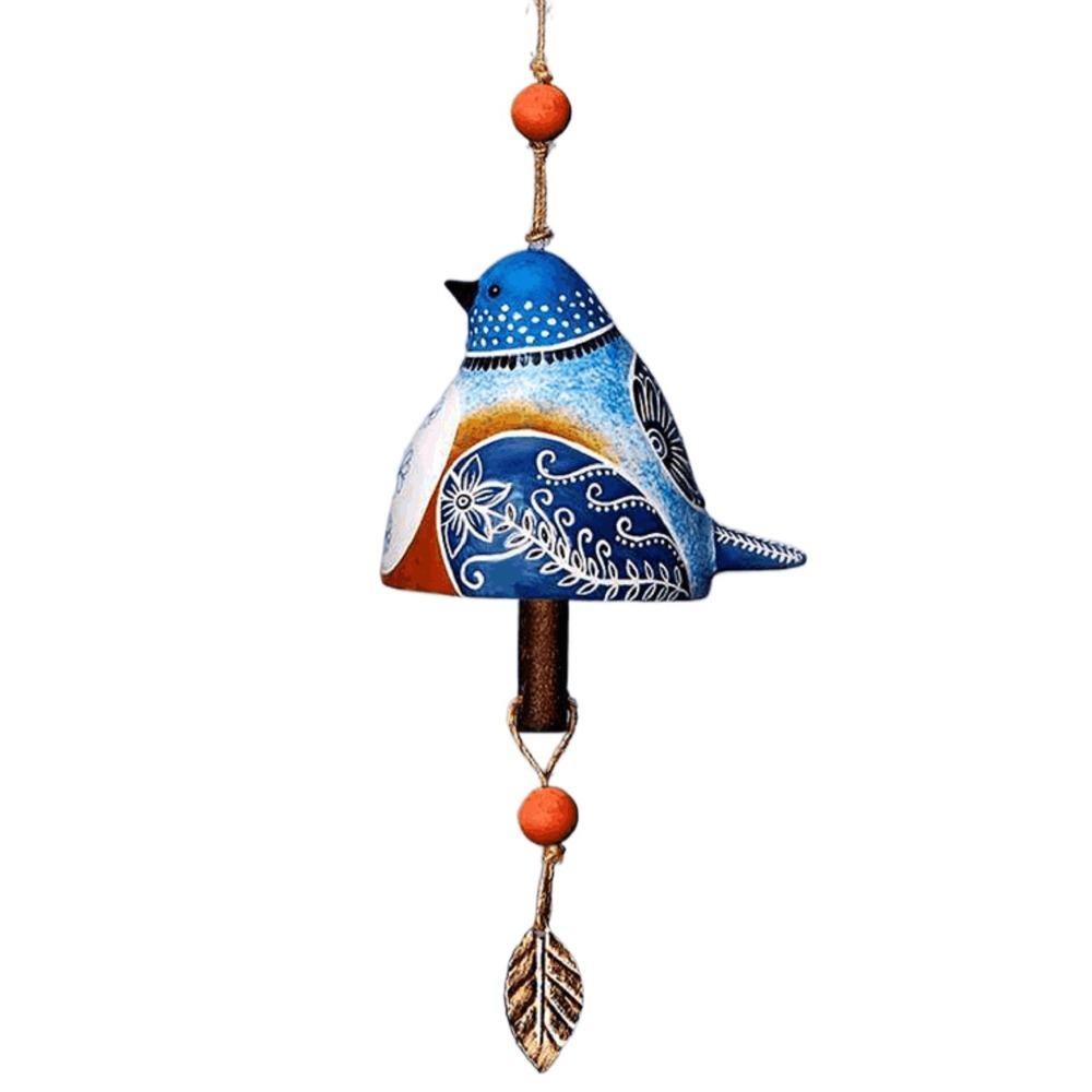 Exquisite Painted Bird Song Bell Hand Painted Hanging Ornaments Wind Chime  Door Decoration
